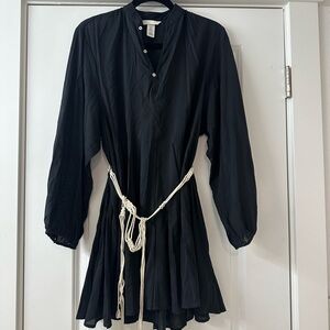 H&M Black Button-Up Blouse